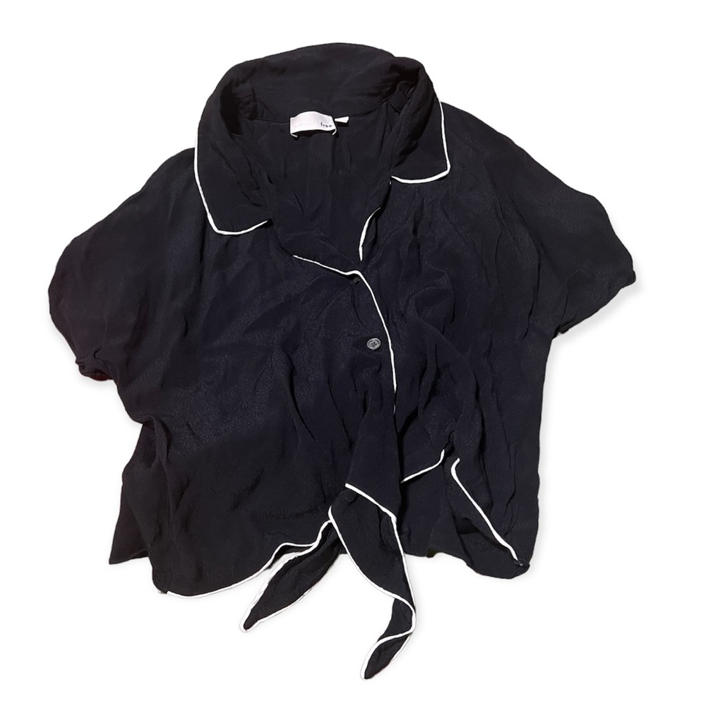 Wilfred free black and white tie front top